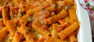 Pasta al forno con i piselli