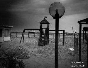 spiaggia di Rimini in autunno