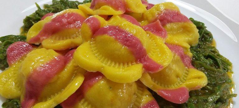 Ravioli di gamberi e zucchine